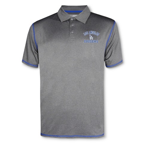 MLB Los Angeles Dodgers Men's Your Team Gray Polo Shirt - S