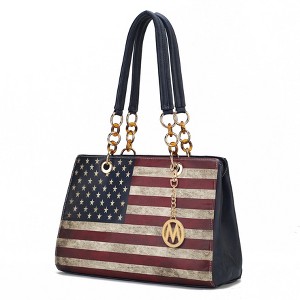 MKF Collection Nevaeh Vegan Leather patriotic pattern Women’s Shoulder Bag by Mia K - 1 of 4