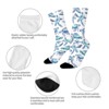Turtle In Aqua And Blue Women Printed Crew Socks Funny Funky Socks Soft Polyester Novelty Gifts for Artists Men - 4 of 4