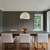 ALOADECOR Modern Dome Pendant Light Single Modern White Chandelier Industrial Concrete Shade Hanging Light for Kitchen Island - 4 of 4