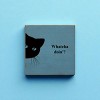 Slickblue Funny Cat Wood Sign – Whatcha Doin'? Quote – 7x7 Rustic Wall or Shelf Décor for Pet Lovers, Color Options - 2 of 3