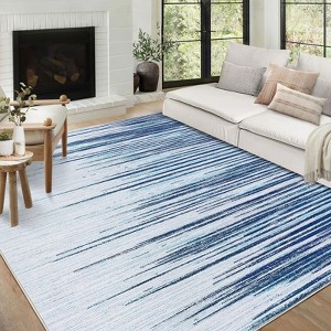 Nasitip Washable Area Rugs, Home Decor Carpet, Non Slip Striped Entryway Rug, Stain Resistant Soft Kitchen Rug - 1 of 4