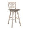 Amsonia K-back Bar Height Dining Swivel Chair in White (Set of 2) - Lexicon - 3 of 4
