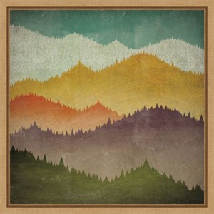 Amanti Art Mountain View by Ryan Fowler Framed Canvas Wall Art - 1 of 4