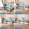 Aheaplus 83'' U-Shaped Computer Desk with Power Outlets & Led Lights, Reversible Corner L-Shaped Home Office Desk with Storage Shelf & Monitor Stand - 3 of 4