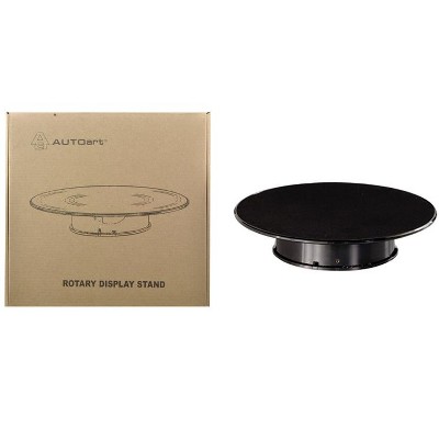 Rotary Display Turntable Stand Medium 10 Inches with Black Top for 1/64, 1/43, 1/32, 1/24, 1/18 Scale Models by Autoart