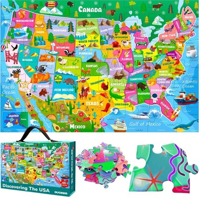 QUOKKA 48 Pieces Giant Floor Puzzles for Kids Ages 3 4 5 Years Old - 2x 3Feet