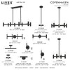 Livex Lighting Copenhagen 2 - Light Semi-Flush Mount in  Black - 3 of 4