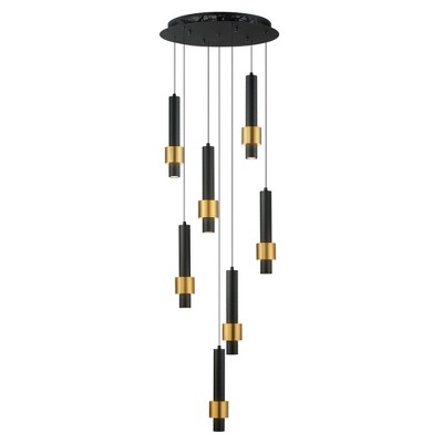ET2 Lighting Reveal 7 - Light Pendant in  Black/Gold