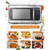 COMMERCIAL CHEF 1.1 Cu Ft Microwave with 10 Power Levels, Push Button Door Lock, Turntable and Digital Controls, Stainless Steel - 2 of 4