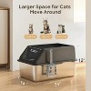 LunaLulinlk Stainless steel cat litter box with scoop, XL cat litter box - 4 of 4