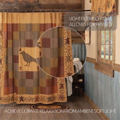 Crow and Star Shower Curtain 72x72 VHC Brands