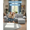 GDFStudio Cleo 105.5'' Modern Convertible L-Shaped 4-Seater Velvet Upholstered Sectional Sofa - 4 of 4