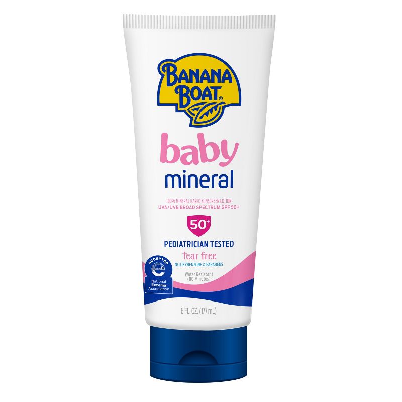 Banana Boat 100% Mineral Baby Sunscreen Lotion - SPF 50+ - 6 fl oz, 1 of 10