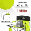 Karl Home 25in Portable Folding Director Chair with Retractable Side Tables and Side Bags Blue - 4 of 4