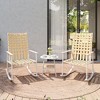 LAUSAINT HOME 3-Piece Outdoor Rocking Chair Set with High-Back - 4 of 4
