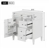TUYOHW Bathroom Vanity without Top Sink, Modern Bathroom Storage Cabinet with 2 Drawers and a Tip-out Drawer - 3 of 4