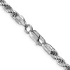 Black Bow Jewelry 4.75mm Rhodium Plated Sterling Silver Solid D/C Rope Chain Necklace - 2 of 4