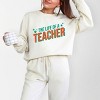 The Life Of A Teacher Puff/Glitter - Womens Lightweight Garment Dyed Sweatshirt - 3 of 3