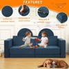 Toddler Couch 8Pcs Modular Play Couch for Kids Room, Baby Nursery Accent Convertible Sofa - 4 of 4