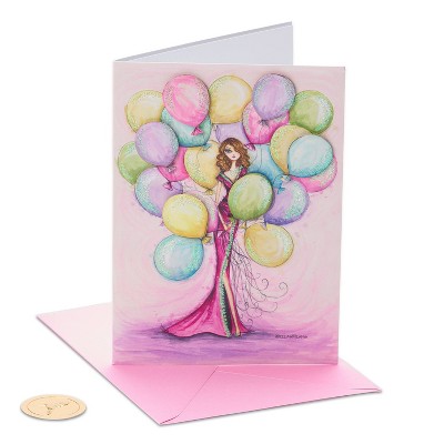 2ct Cards Glitter Balloons And Mountain Range - Papyrus : Target