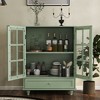 NicBex Modern Wood Bookshelf Display Bookcase with Glass Doors & Adjustable Shelves,Books Storage Cabinet Organizer for Office,Bedroom - 3 of 4