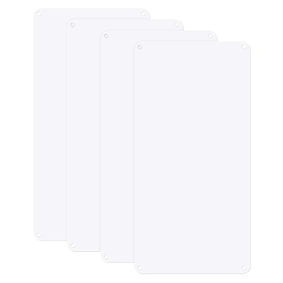 Unique Bargains Aluminum Reflective UV Protected Waterproof White Blank Metal Signs 4 Pcs