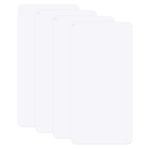Unique Bargains Aluminum Reflective UV Protected Waterproof White Blank Metal Signs 4 Pcs - 1 of 4