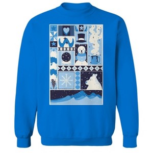 Rerun Island Men's Winter Long Sleeve Graphic Cotton Sweatshirt - 1 of 1