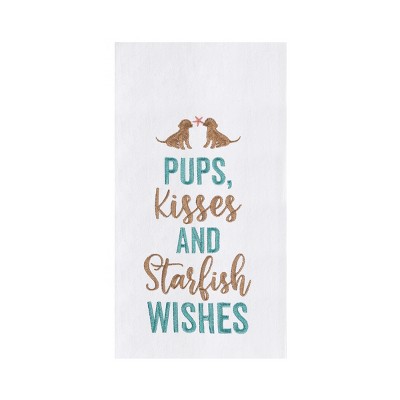 C&F Home Pups Kisses Starfish Wishes Kitchen Towel