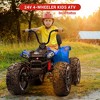 Coucheta 24V Kids ATV Quad, 2-Seater 4WD Ride-On w/ 4x100W Motor, Dual 7AH Battery, Throttle Control, EVA Tires & Metal Suspension, LED Lights &Music - 3 of 4