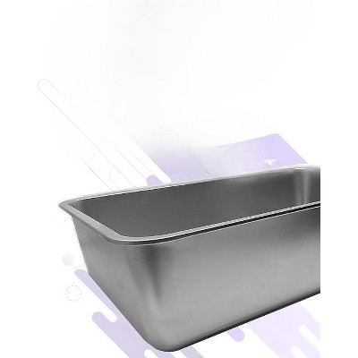 Extra Large Gray Stainless Steel Enclosed Cat Litter Box with Scooper