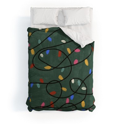 Gigi Rosado Christmas fairy lights Comforter + Pillow Sham(s) - Deny Designs