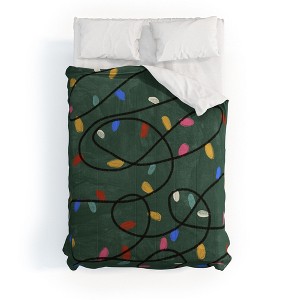 Gigi Rosado Christmas fairy lights Comforter + Pillow Sham(s) - Deny Designs - 1 of 3