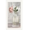 HomeRoots Cottage Peach Rose White Framed Print Wall Art - 4 of 4