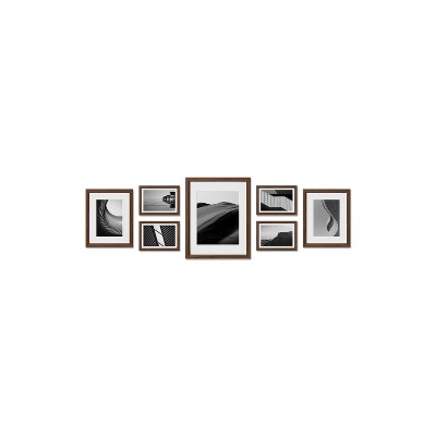 Haus and Hues Somerset Gallery Wall Frame Set with Real Glass and Mat