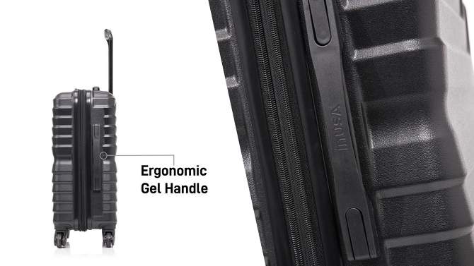 InUSA Aurum Lightweight Hardside Carry On Spinner Suitcase - Black, 2 of 19, play video