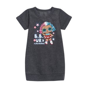 Girls' - LOL Surprise! - 4th of July Graphic Short Sleeve Fleece Dress - 1 of 3