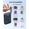 INIU Pocket Power 20000 mAh PD 20W Fast Charging Power Bank with Built-in USB-C Cable - Black - 3 of 4