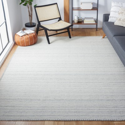 Nomadic Essence Handwoven Gray Wool 8' x 10' Area Rug