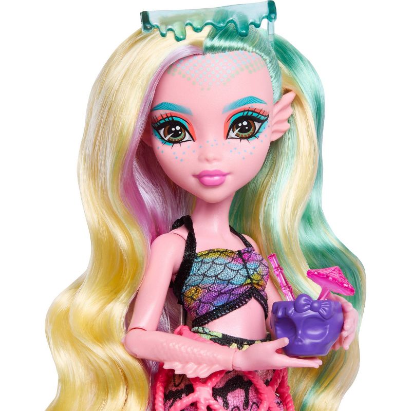 Monster High Lagoona Blue Fashion Doll and Playset, Scare-adise Island Snack Shack with Food Accessories, 5 of 7