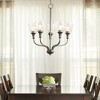 Quorum Lighting Richmond 5-Light Chandelier, Oiled Bronze, Clear/Seeded Glass - 3 of 3