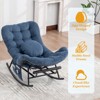 MOONMISS Rocking Chair with Thick Cushion and Frame Steel Egg Chairs Lounge Reading Chair for Living Room, Bedroom, Apartment - 4 of 4