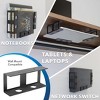 Mount-It! Under Desk Laptop Mount Holder | Small Multimedia Device Mount Underdesk Shelf for Laptop, Mac Mini, MacBook, Keyboard, Anti Scratch | Black - 2 of 4