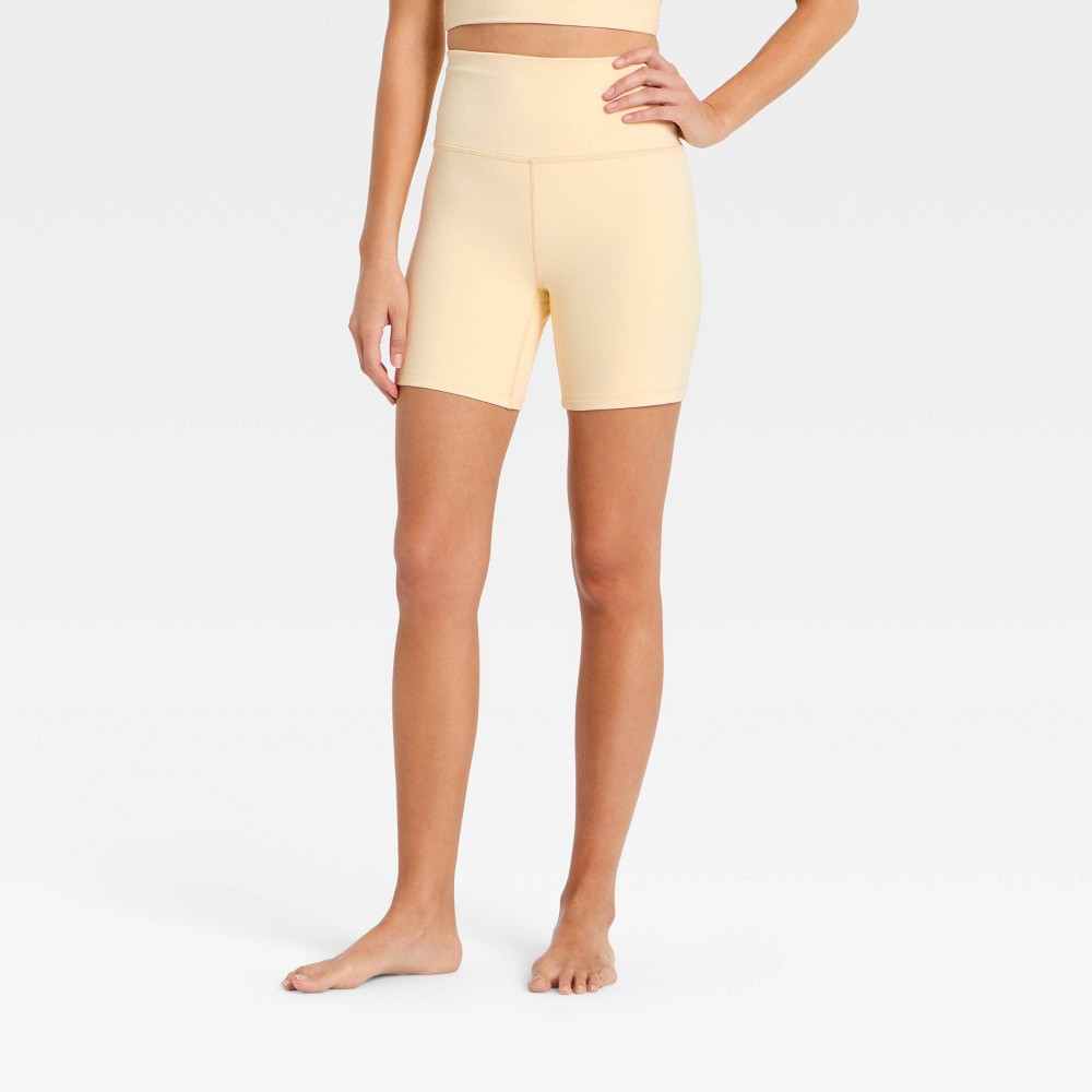 Women's Everyday Soft Ultra High-Rise Bike Shorts 6" - All In Motion™ Light Yellow M