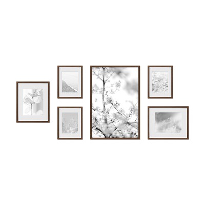 Haus and Hues Clifton Gallery Wall Frame Set with Real Glass and Mat