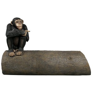 Design Toscano Monkey See Monkey Do Chimpanzee Sculptural Bench - 1 of 4