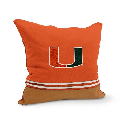 NCAA Miami Hurricanes Varsity Decor Pillow