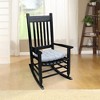 SKRAN Solid Hardwood Porch Rocker Chair, Wide Seat with Slatted Backrest and Armrests, Outdoor Rocking Chair for Porch, Balcony, or Garden - 2 of 4