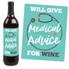 Big Dot of Happiness Medical School Grad - Doctor Graduation Party Decorations for Women and Men - Wine Bottle Label Stickers - Set of 4 - 3 of 4